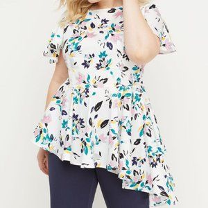 Lane Bryant Extreme Asymmetrical Peplum Blouse